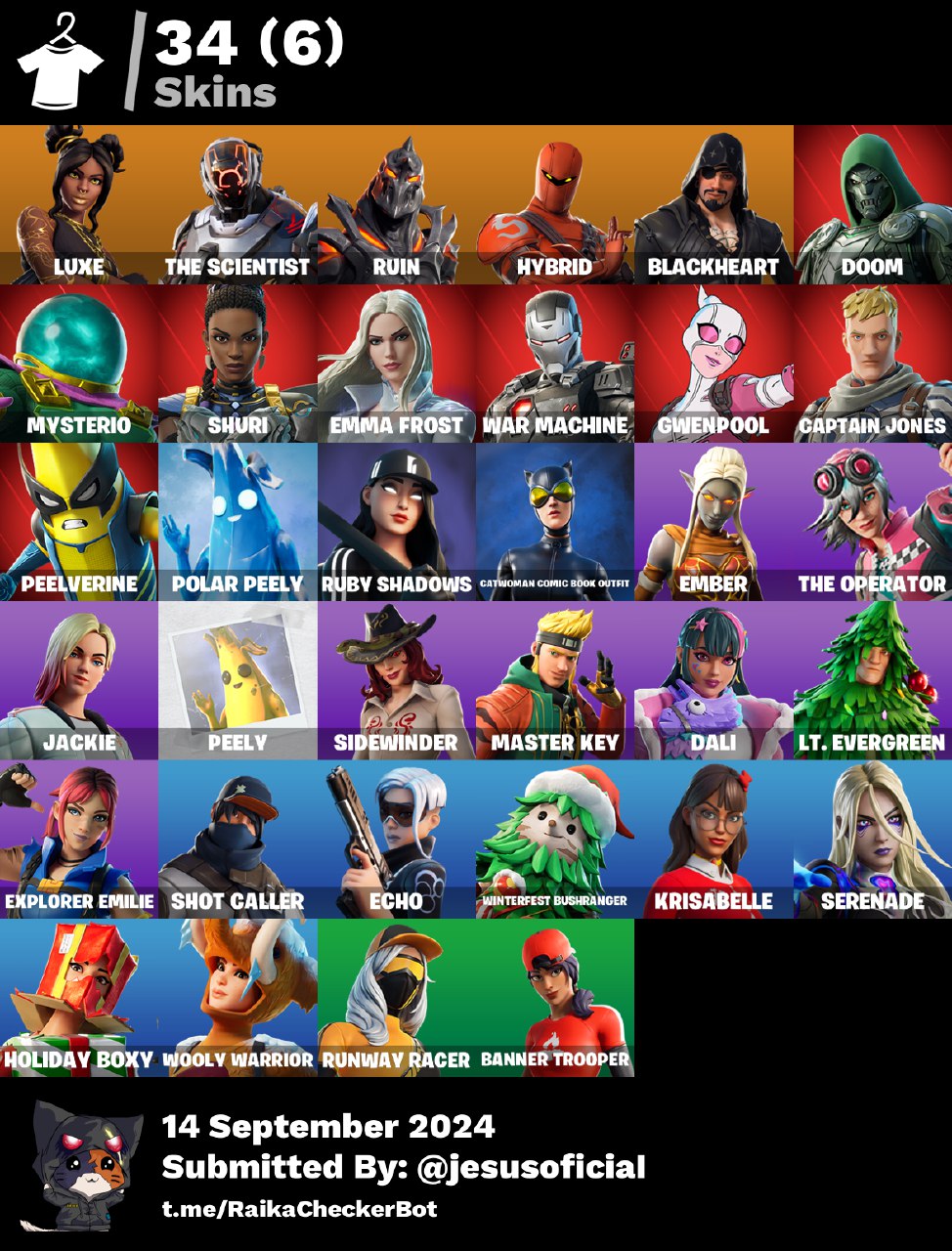 CUENTA FORTNITE 34 SKINS "CAT WOMAN"- NO NINTENDO