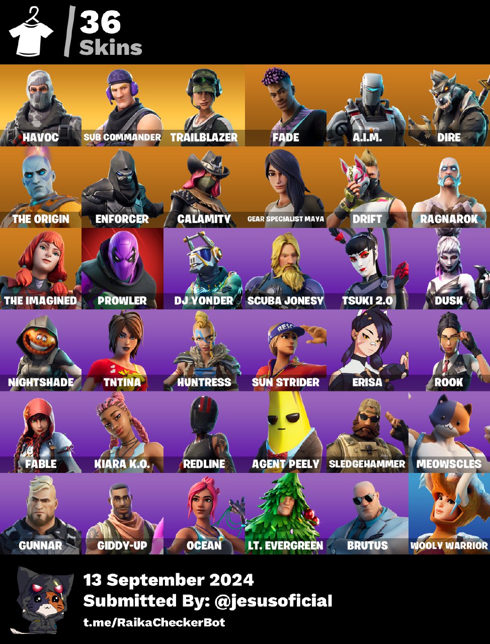 CUENTA FORTNITE 36 SKINS "TWITCH PRIME"- ALL PLATAFORMS